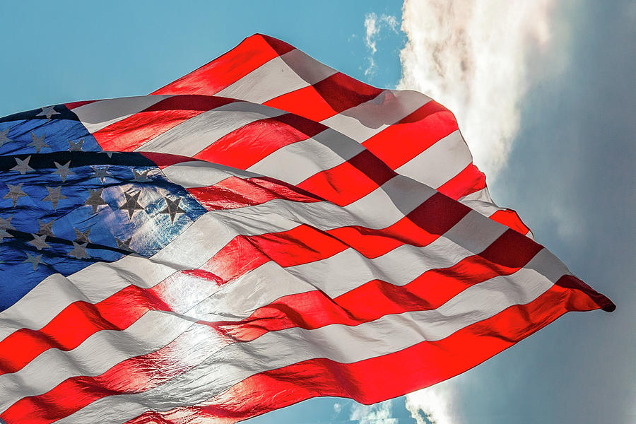 Americana Photograph - Flag Shrouds by Todd Klassy Americana Photograph - Flag Shrouds by Todd Klassy