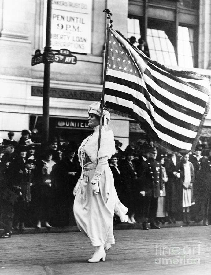 Flagbearer In Womens Suffrage Movement Photograph By Bettmann Fine Art America 