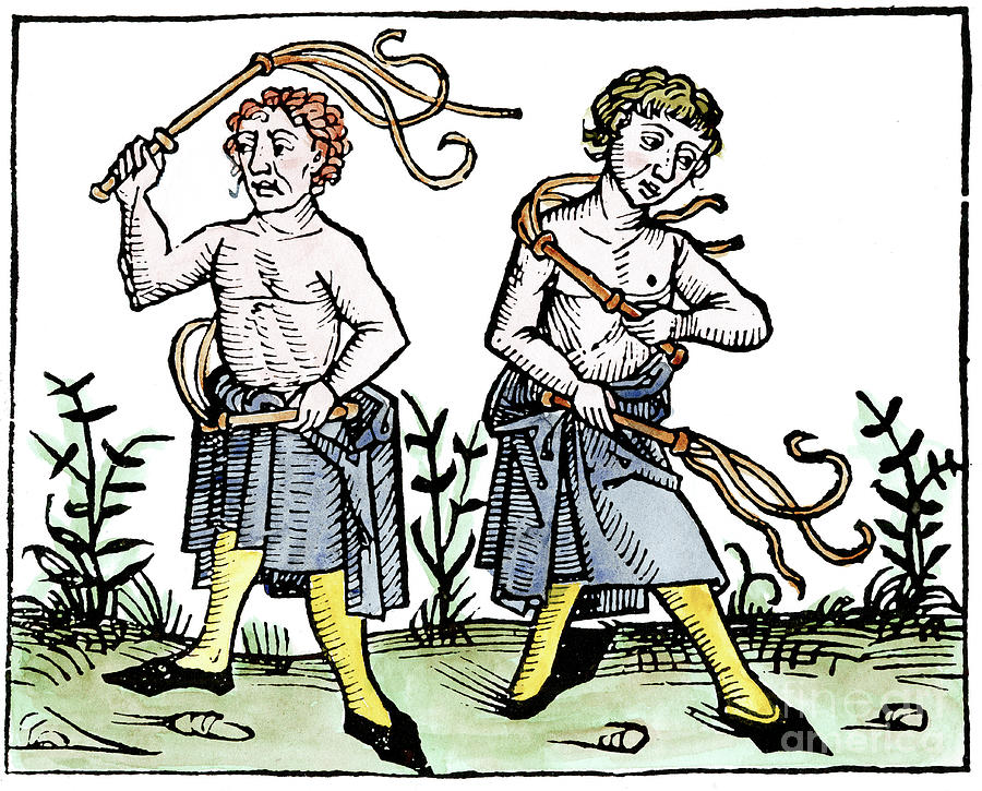 Flagellants, 1493 Drawing by Print Collector