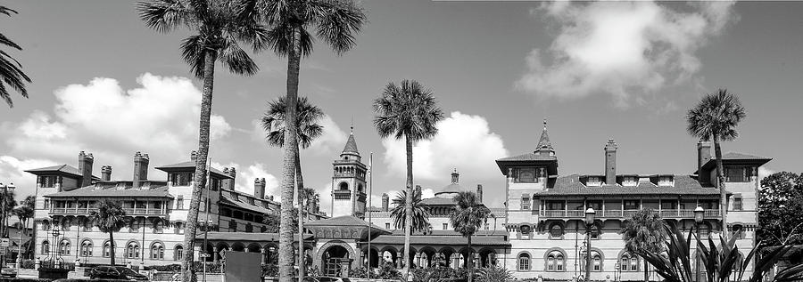 Architecture Photograph - Flagler College BW by Norman Johnson