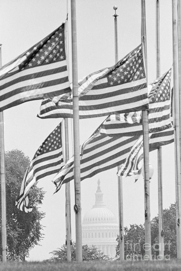 Flags Flying At Half-mast Photograph by Bettmann