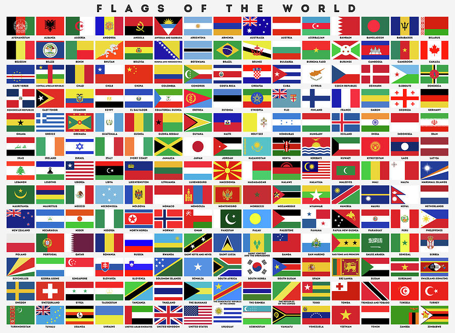 Flags of the World Digital Art by Zapista OU | Fine Art America