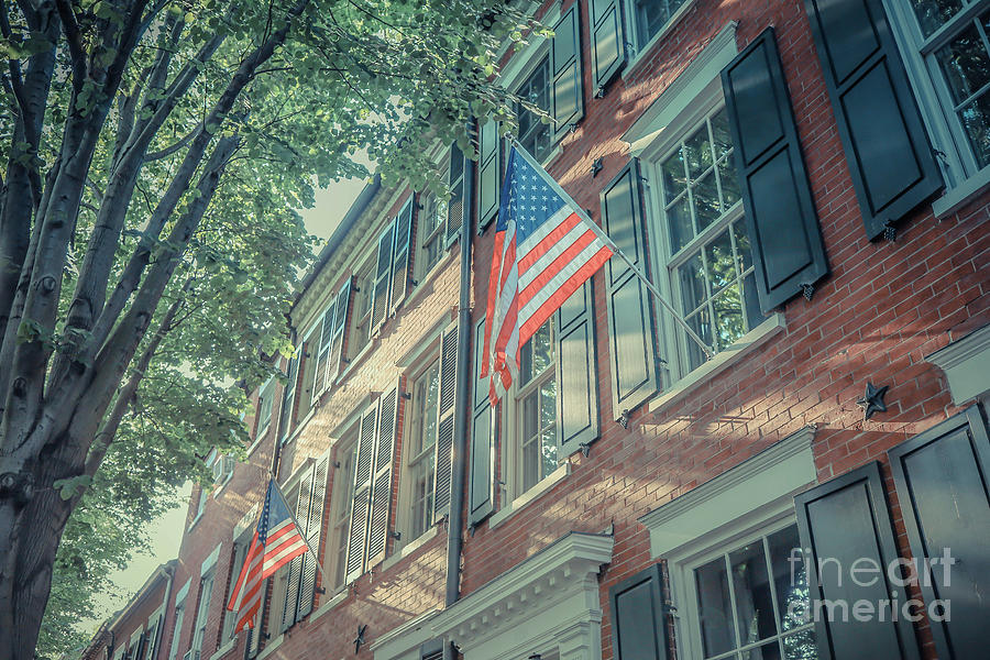 Flags Old Town Alexandria Photograph by Edward Fielding