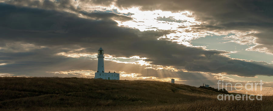 Flamborough Lighthouses. New And Old Photograph