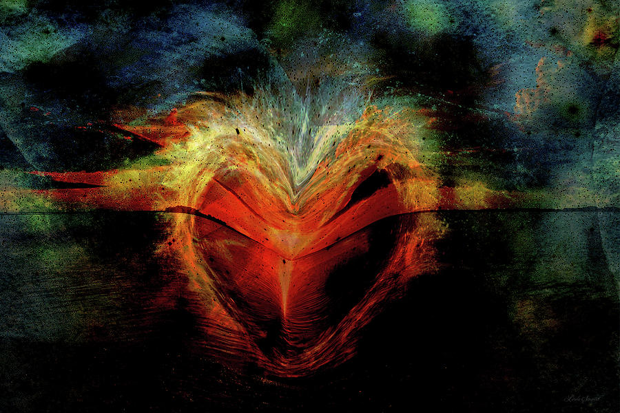 Flamed Heart Digital Art by Linda Sannuti