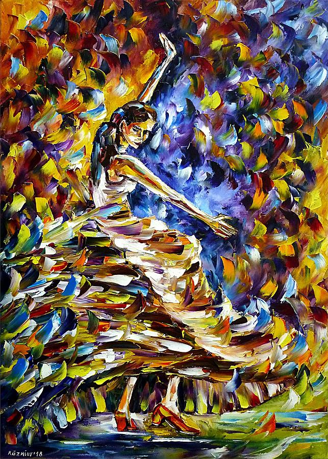 Flamenco Dancer III Painting by Mirek Kuzniar