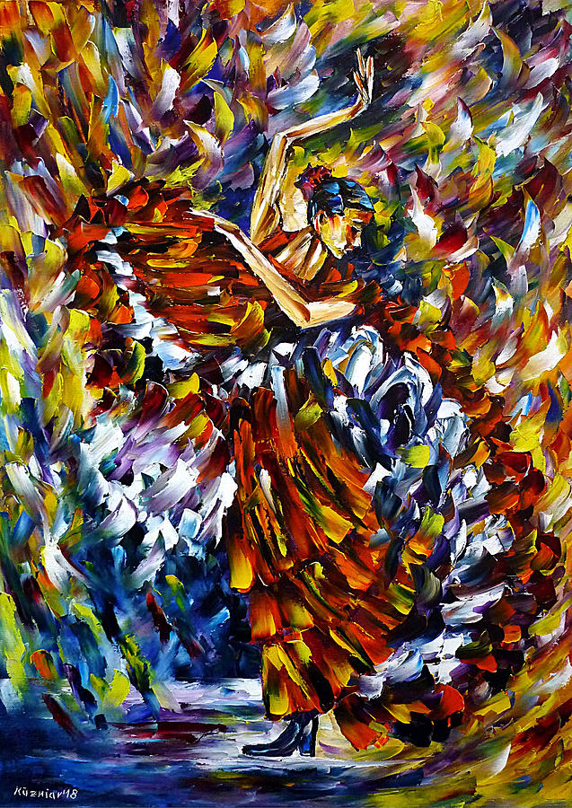 Flamenco Dancer IV Painting by Mirek Kuzniar