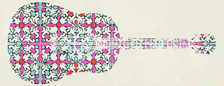 Flamenco Guitar - 01 Painting by AM FineArtPrints