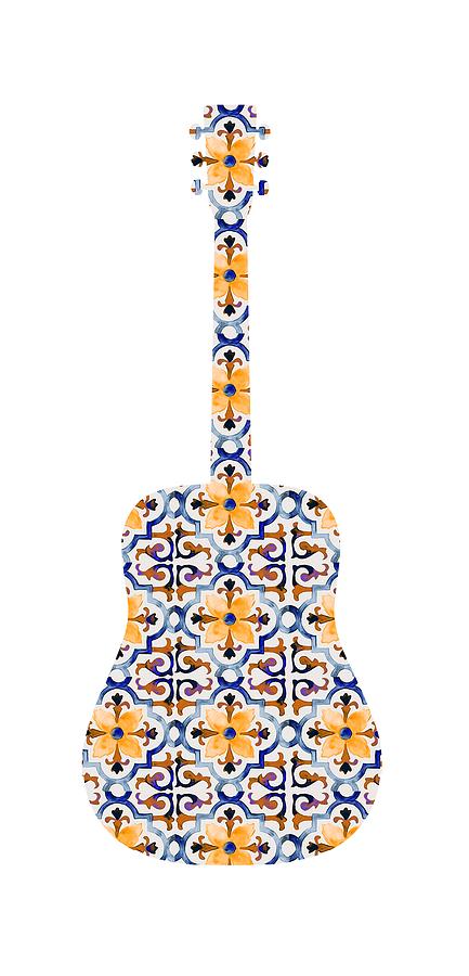 Flamenco Guitar - 07 Painting by AM FineArtPrints