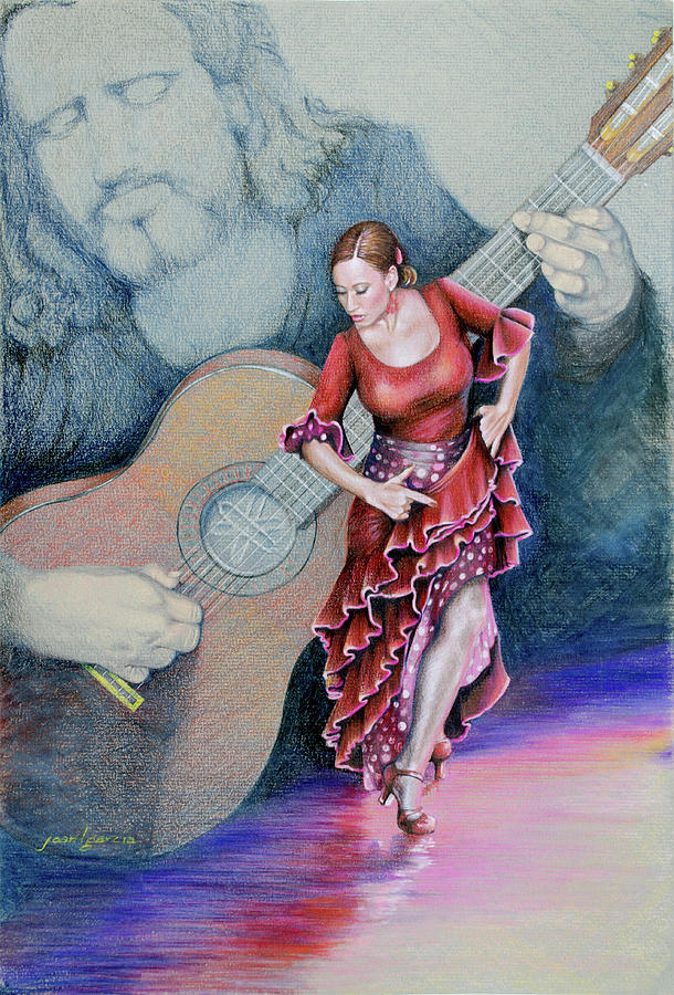 Flamenco Drawing by Joan Garcia