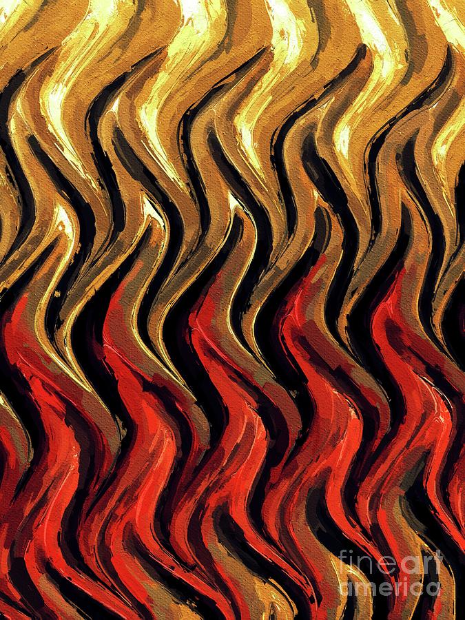 Flames, Abstract Art by Tito Painting by Esoterica Art Agency