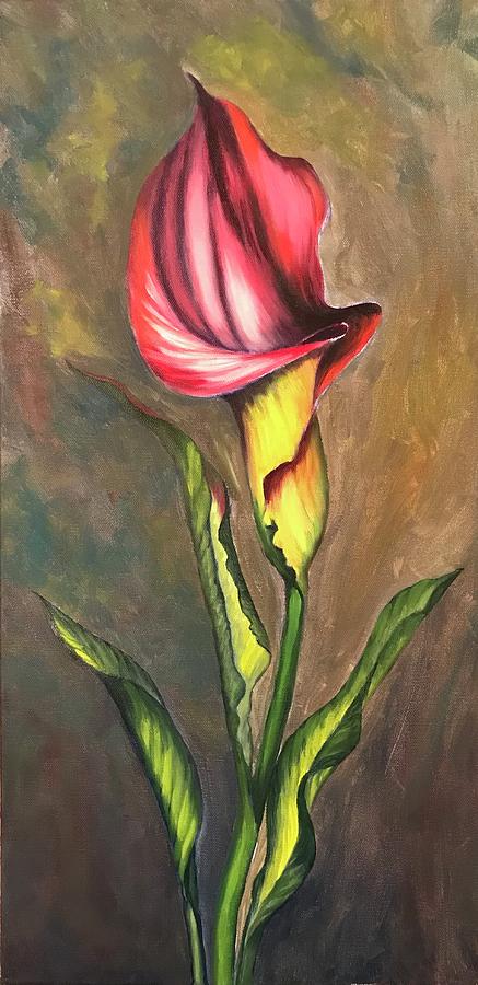 Flaming Calla Lily Painting by Sherrell Rodgers