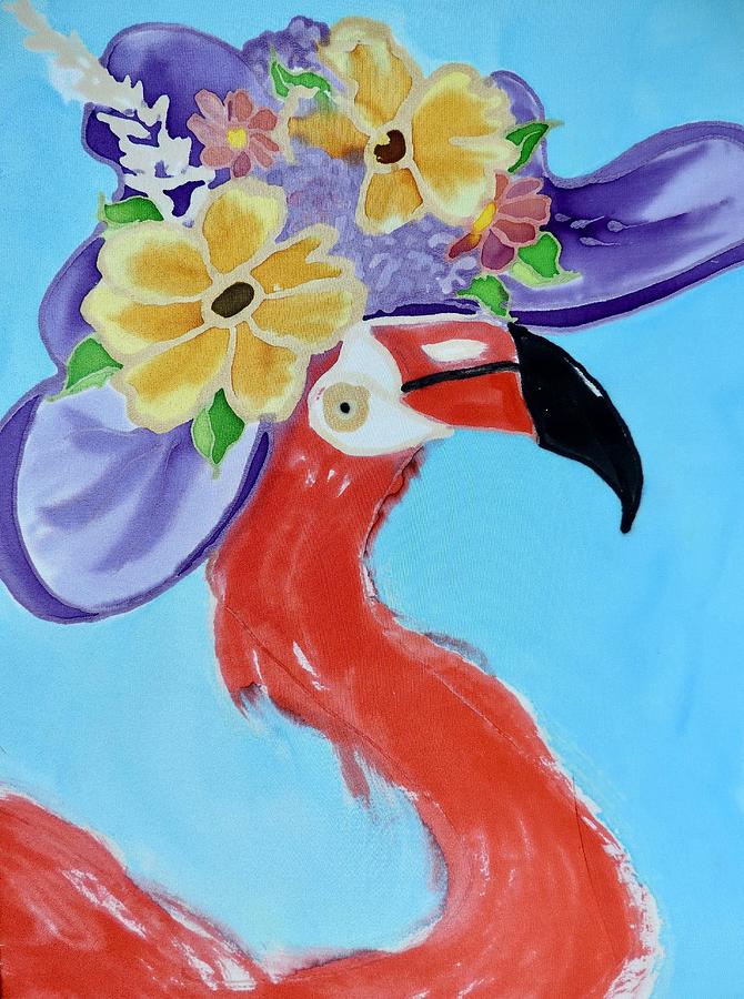 Flamingo Fashion Painting by Mary Gorman