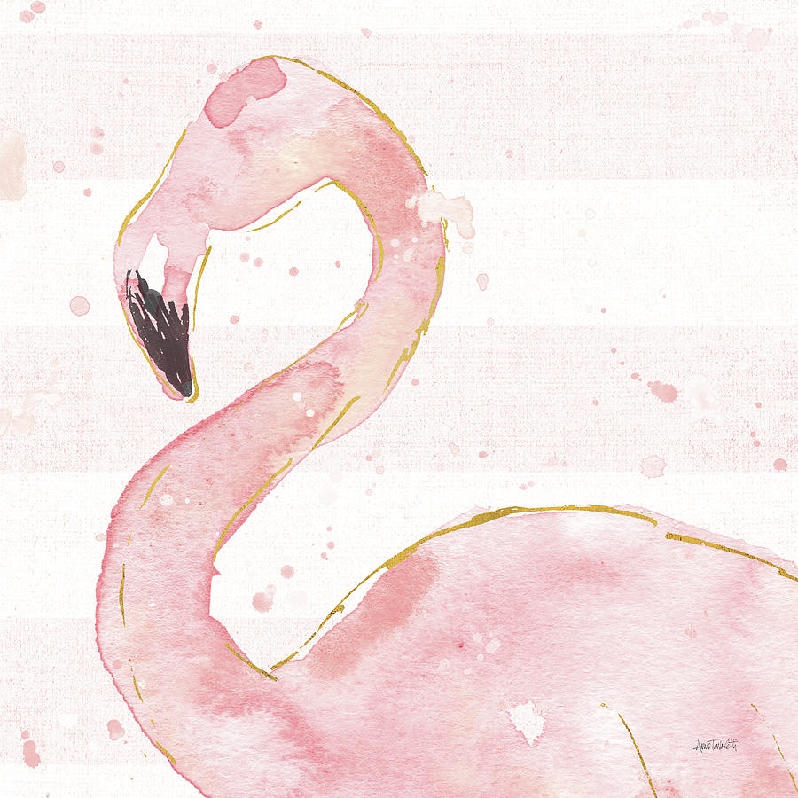Flamingo Fever IIi Light No Words Painting by Anne Tavoletti Flamingo Fever IIi Light No Words Painting by Anne Tavoletti