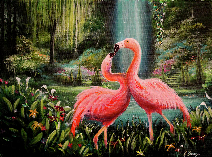 Animal Painting - Flamingo Flamenco by Greg Farrugia
