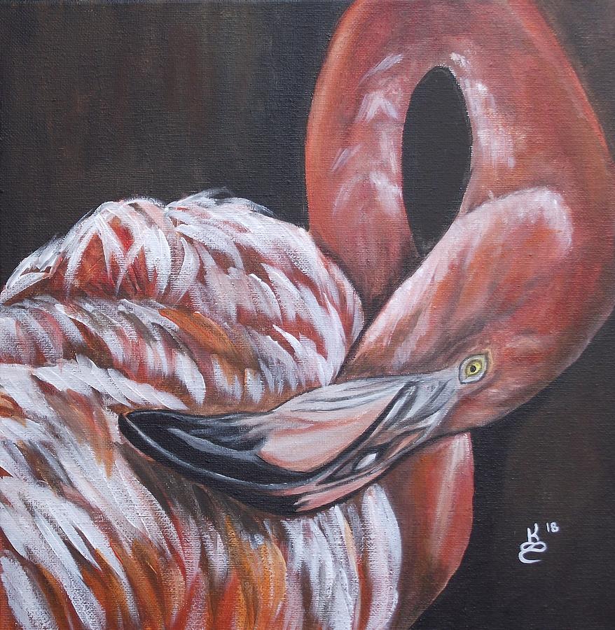 Flamingo Painting - Flamingo Grace by Kim Selig