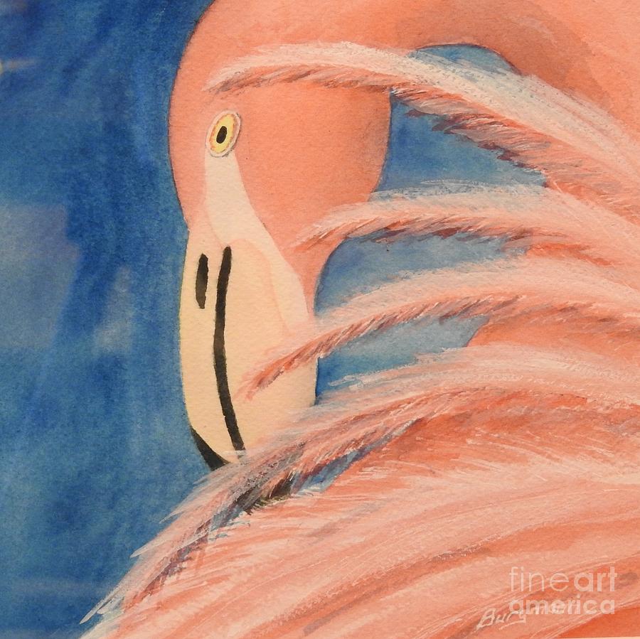 Flamingo Painting by Petra Burgmann