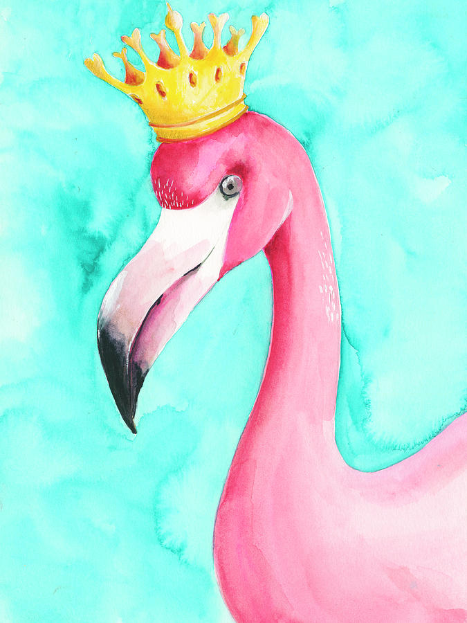 Regina Fine I Art by Moore - Painting Flamingo Queen America