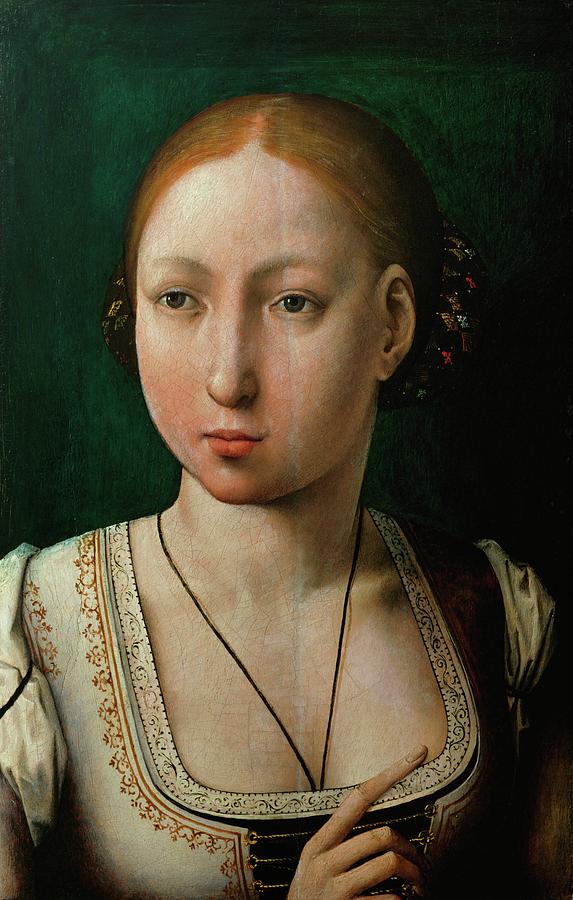 FLANDES, JUAN DE Juana the Mad -1473-1555-. Painting by Juan de Flandes -c 1460-c 1519-