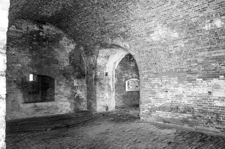 Flank Casemate Portal Bw Photograph