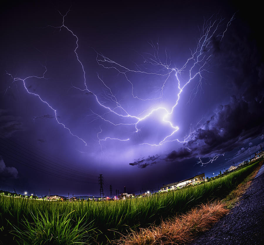 Sky Photograph - Flash Of Lightning by Aliace/uesan