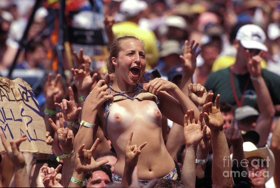 New York Photograph - Flashing at Woodstock 99 by Concert Photos.