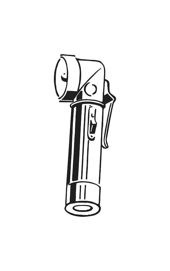 Flashlight Drawing by CSA Images Fine Art America