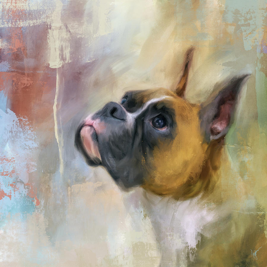 Flashy Fawn Boxer Painting by Jai Johnson Flashy Fawn Boxer Painting by Jai Johnson