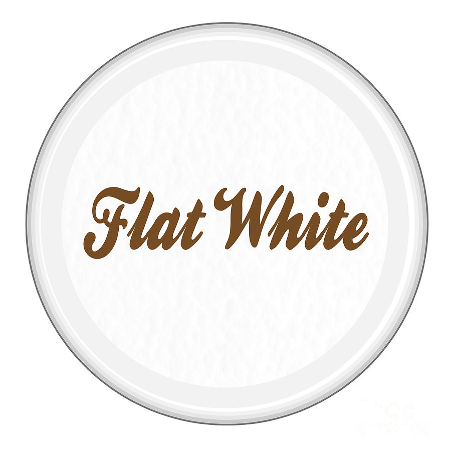Flat White Coffee Icon Bigalbaloo Stock 