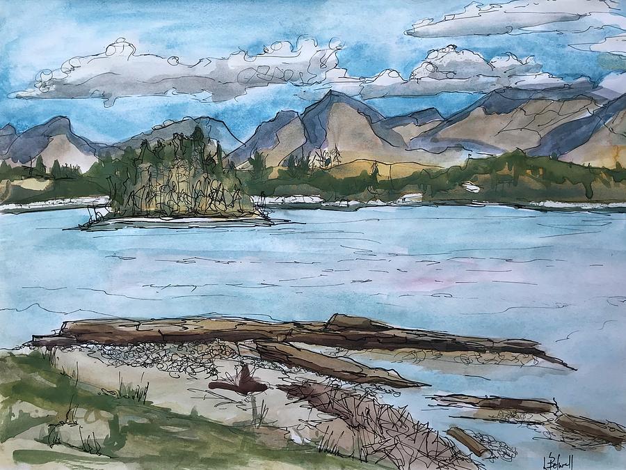 Glacier National Park Painting - Flathead Lake Glacier by Lynne Bolwell
