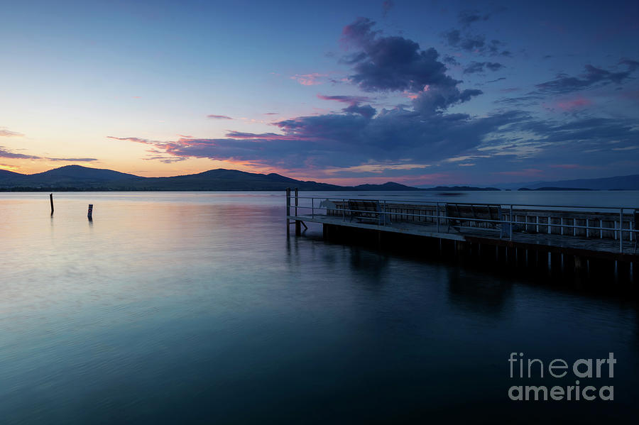 Flathead Lake Sunset Photograph by Michael Dawson