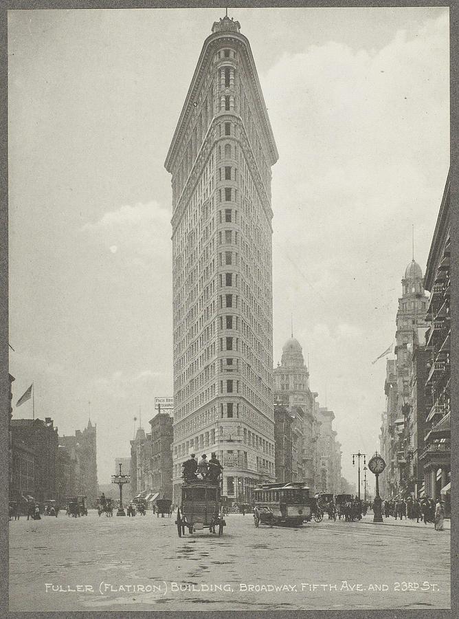 Flatiron Building Fuller Building, hoek 23rd Street, Fifth Avenue en Broadway, New York City, unknow Painting by MotionAge Designs