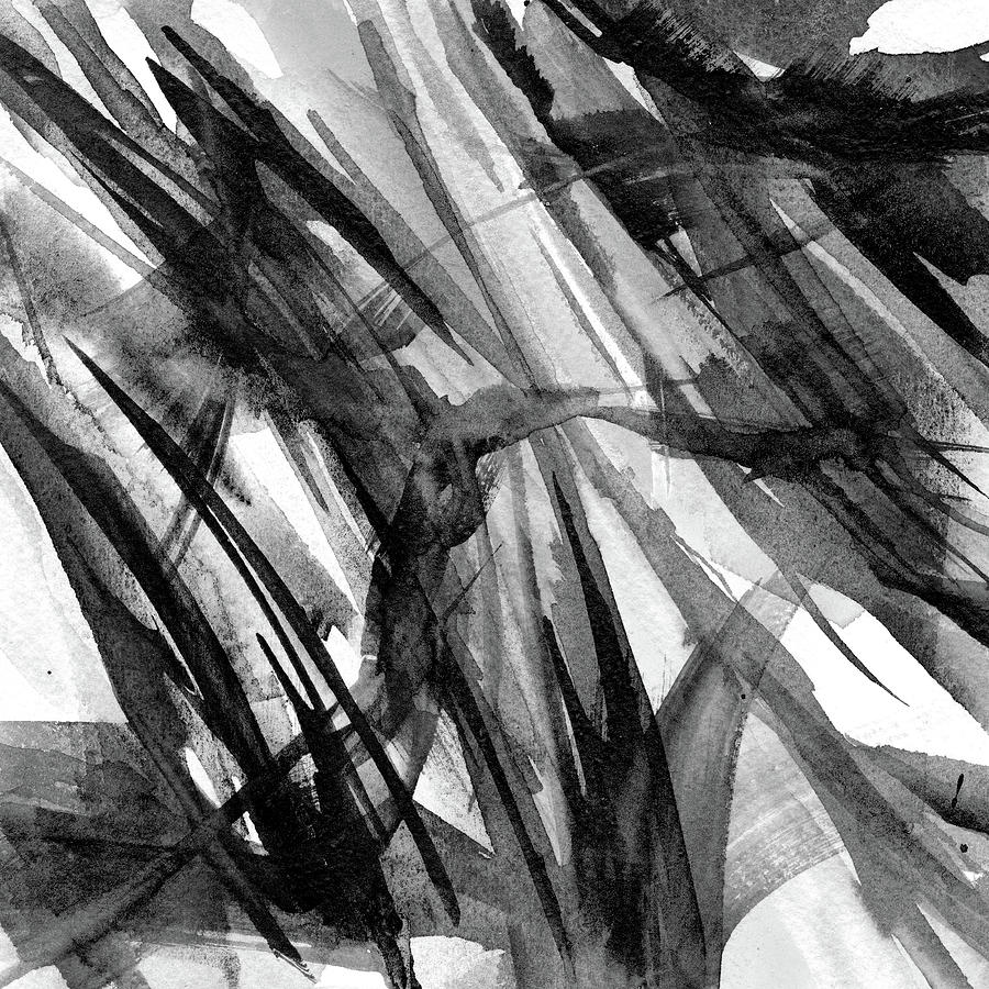 Flavonius - Black and White Abstract Painting by Susan Porter - Fine ...