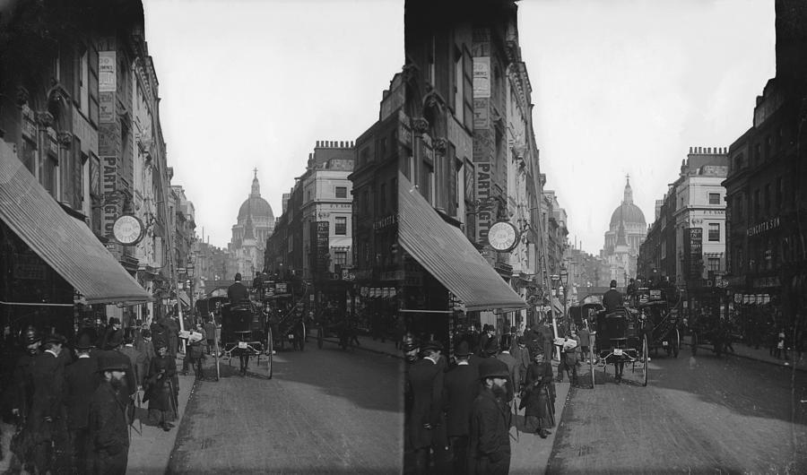 Fleet Street Photograph by London Stereoscopic Company