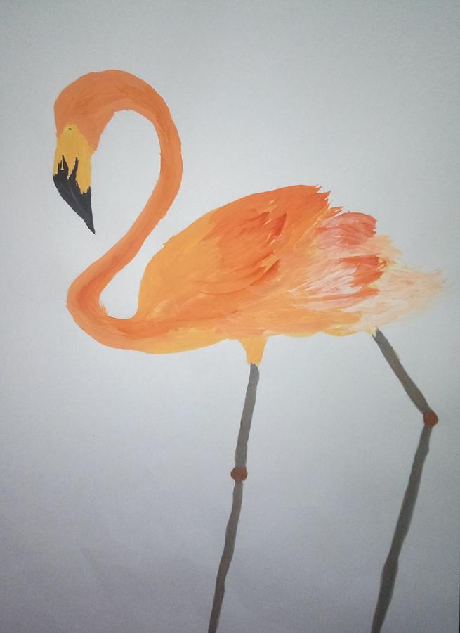 Solo Flamingo Painting