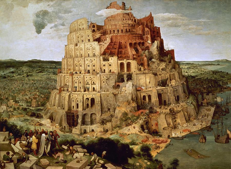 Flemish school. The Tower of Babel. Vienna, Kunsthistorisches Museum. Austria. Painting by Pieter Brueghel the Elder -1525-1569-