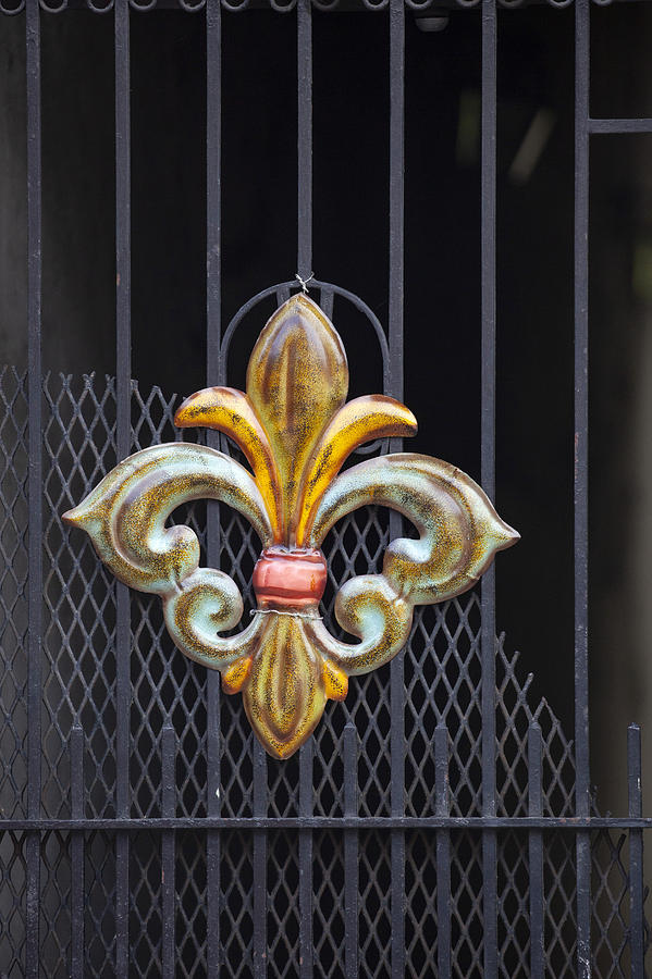 Fleur-de-Lis on Gate Photograph by Art Block Collections
