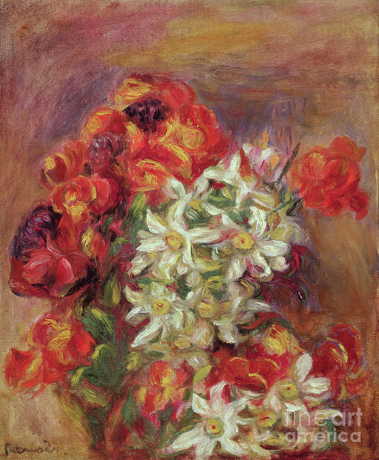 Fleurs, 1908 By Renoir Painting by Pierre Auguste Renoir