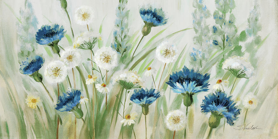 Daisy Painting - Fleurs Des Champs Crop by Silvia Vassileva