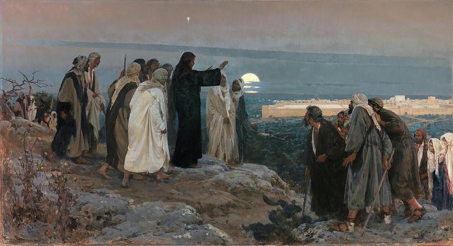 Flevit super illam. 1892. Oil on canvas. SIMONET Y LOMBARDO ENRIQUE. Painting by Enrique Simonet Lombardo
