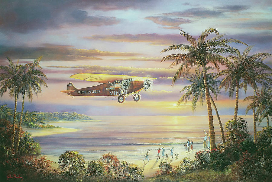 Helicopter Painting - Flight Into History by John Bradley