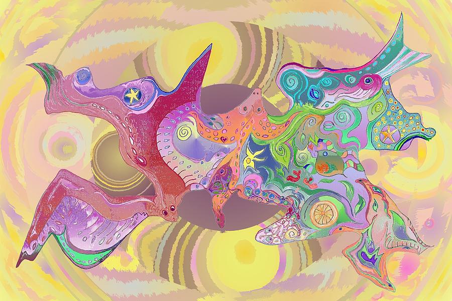 Flight of Evolution v4 Digital Art by Julia Woodman