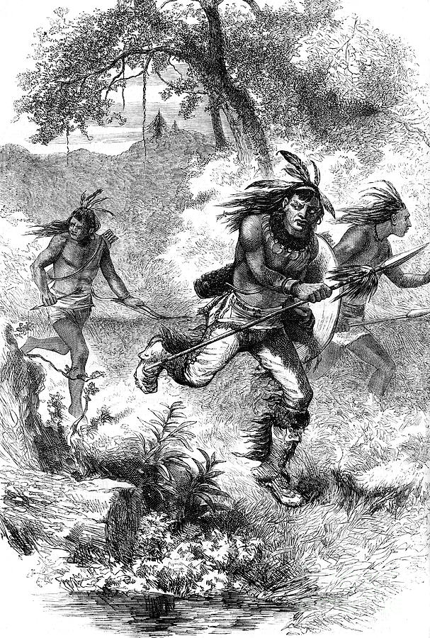 Flight Of Native Americans Drawing by Print Collector