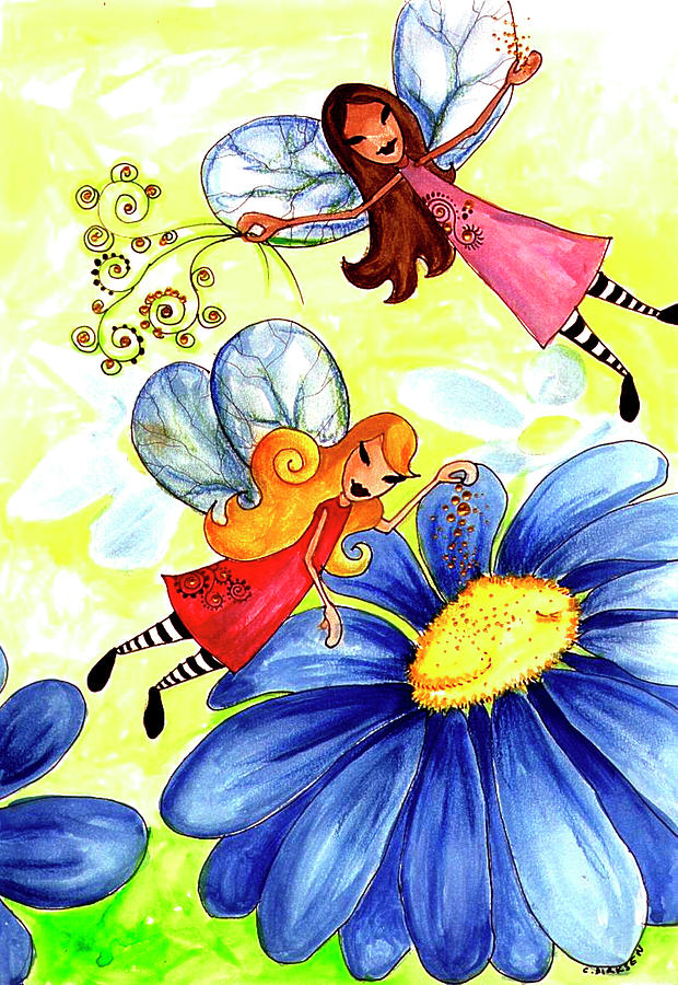 Flower Painting - Flights Of Fairy Fancy by Cherie Roe Dirksen