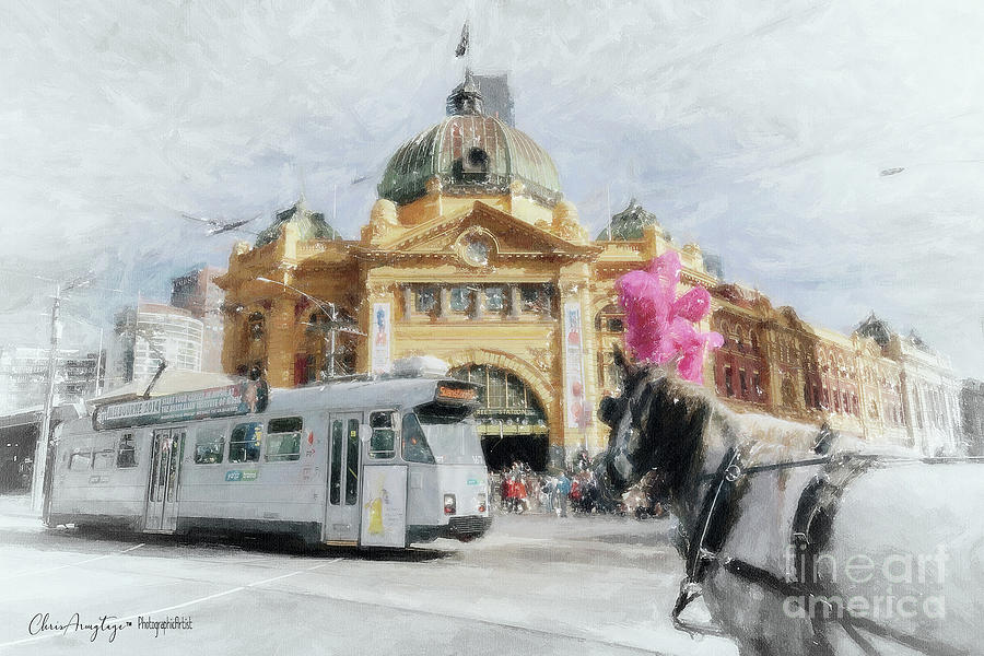 Flinders Street Station, Melbourne Painting by Chris Armytage