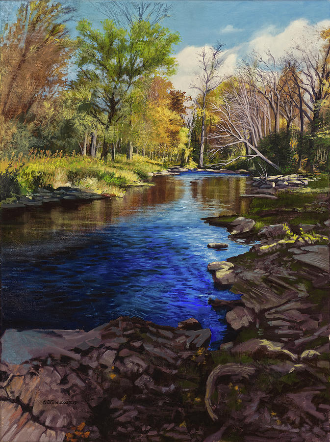 Fall Painting - Flint Creek - Fall by Bill Finewood