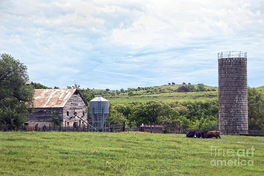 Flint Hills Barn and Silo Photograph by Catherine Sherman