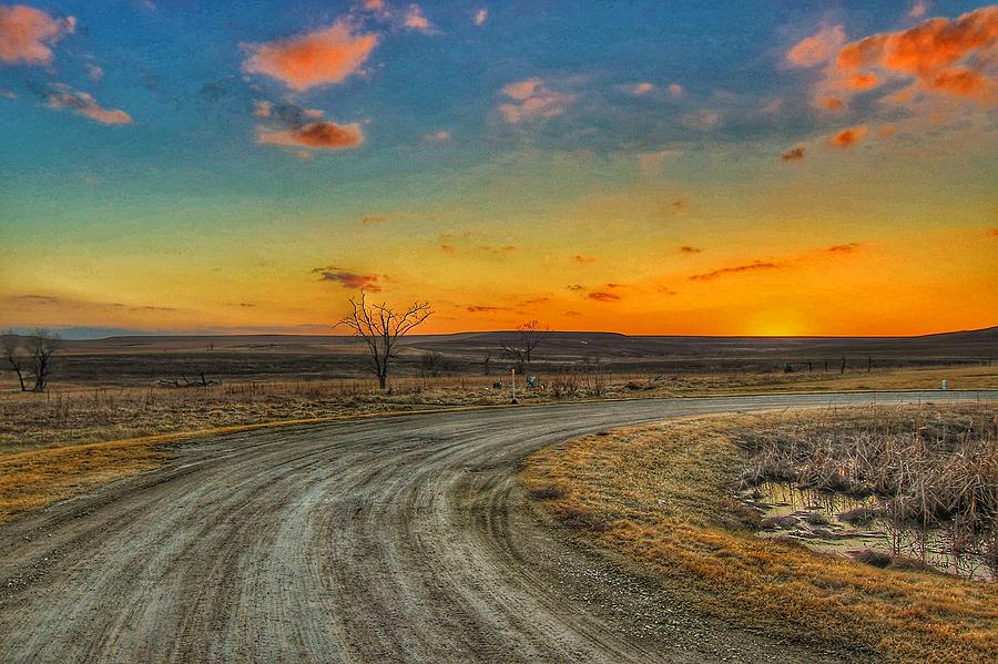 Flint hills sunset Photograph by Michael Bailey - Fine Art America