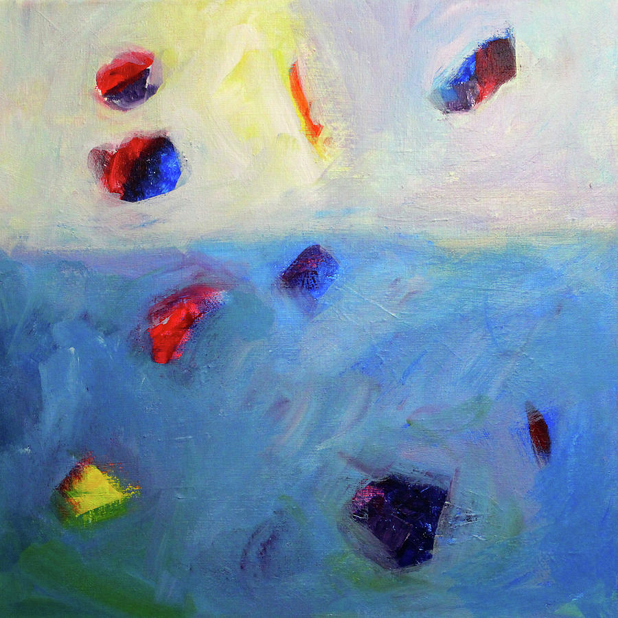 Floating -- Abstract Painting Painting by Nancy Merkle