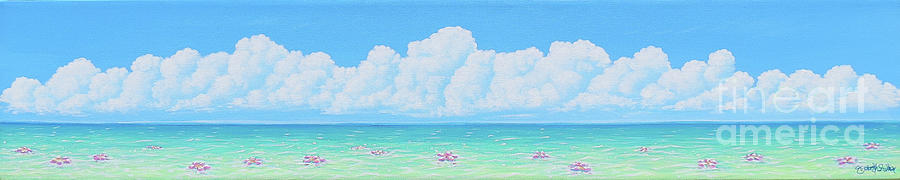 Floating Flowers Painting by Elisabeth Sullivan